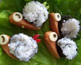 キャラ弁☆海苔巻きでかたつむり作り方5写真