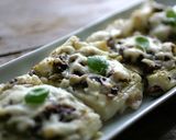 豆餅ピザ〜ジェノベーゼとアンチョビ風味♪作り方3写真