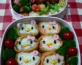 キャラ弁＋キティいなり+作り方4写真