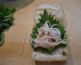 シーチキンと大葉と新玉ねぎの油揚げロール作り方2写真