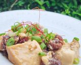 レンジでラム肉の和食肉豆腐♪濃厚すき焼風作り方2写真