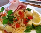 独逸◆アスパラ＆トマト＆ハムの冷製パスタ作り方8写真
