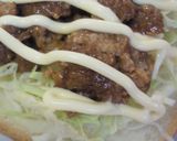 簡単！照り焼きハンバーガー風トースト作り方2写真