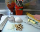 野菜ジュースdeジューシーオムリゾット☆作り方1写真