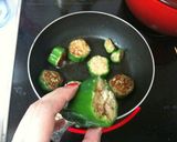 ピーマンの肉詰めー花型でかわいくー作り方4写真