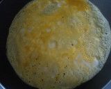 丸いフライパンで簡単厚焼き玉子作り方1写真