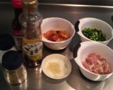 ニラキムチ炒飯作り方1写真