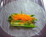 しゃきしゃき☆生ハムと水菜の生春巻作り方3写真