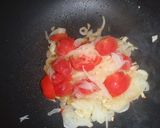 ☆トマトと生ハムの簡単クリームパスタ☆作り方4写真