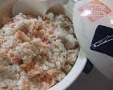 しじみ汁で鮭・しらす炊き込みご飯作り方6写真