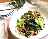 豚肉としめじ小松菜炒め作り方4写真