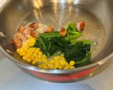 ほうれん草とソーセージのコーンバター醤油作り方4写真