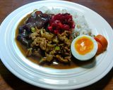 SDGs　小豆の煮汁でカレーを煮込む作り方2写真