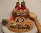 ３月生まれのひな祭りバースデーケーキ♪作り方7写真