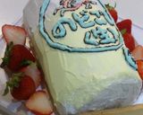 スイスロールで「ビールケーキ」作り方6写真