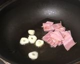 水菜ともやしベーコンの炒め物作り方2写真