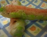 お弁当に。カニカマと枝豆の揚げ春巻き♪作り方2写真