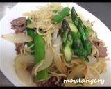 アスパラと新玉ねぎの塩系焼きそば作り方7写真