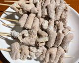 エアフライヤーで外カリ中もち伝串風もつ串作り方4写真