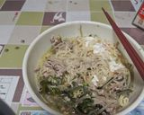 鍋1つで、オクラ入り豚ニラ塩ラーメン作り方6写真