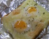 うずらで目玉焼きトースト作り方2写真