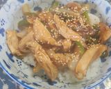 鶏むね黒酢あん丼作り方4写真