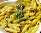 余ったビーフシューでチーズデミペンネ作り方4写真