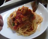カジキマグロのトマトソースパスタ作り方10写真