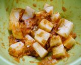 簡単！鮭長芋☆鮭にんにく辣油作り方2写真
