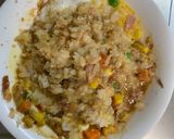 レンジ簡単クリーミー中華丼味炒飯弁当作り方11写真