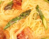 アスパラとベーコンの簡単クリームパスタ作り方5写真