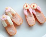 可愛いおかず❤ウインナーでビーチサンダル作り方3写真