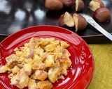 練馬江戸栗レシピ　『蒸し栗のアイス添え』作り方3写真