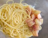 桃と生ハムの冷製スパゲティ作り方7写真