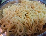 ごぼうとネギの和風焼きそば作り方4写真