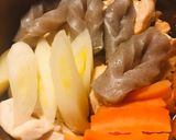 鶏肉のあまからスキヤキ鍋作り方3写真