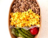鶏そぼろ丼⭐︎炒り卵2色丼⭐︎親子丼☆お弁当作り方9写真