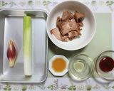 簡単昼食今日の夕飯！茗荷葱焼豚冷し蕎麦作り方1写真