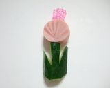 キャラ弁に魚肉ソーセージでお花作り方6写真