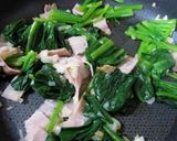 ほうれん草とベーコンのオムレツ作り方3写真