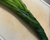 給食レシピ☆小松菜のマヨ鰹節和え作り方1写真
