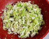 えびとキャベツの梅マヨ炒め♪作り方3写真