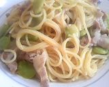 豚とたけのこの和風味噌パスタ作り方7写真