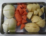 鶏モモ肉のトマトクリームシチュー作り方1写真