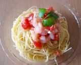 甘えびとトマトの冷製パスタ作り方6写真