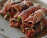 豚肉のいんげん海苔巻き 梅照焼き作り方2写真