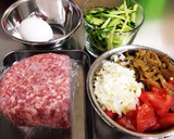 冷やし中華風 挽き肉ザーサイそうめん作り方1写真