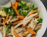 お一人様野菜たっぷり梅ウスター味炒飯作り方12写真