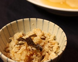 ◇だしをとった後の昆布で鶏肉炊き込みご飯作り方4写真
