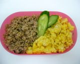 簡単に作るお弁当☆ふわ玉肉そぼろ弁当作り方6写真